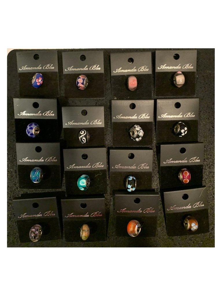 1 Lot Of Amanda Blu Glass & Stone Beads